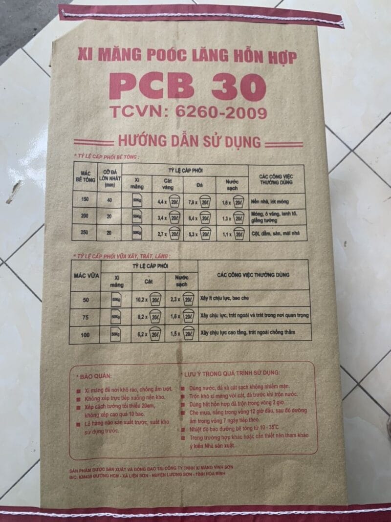 Vietnamese Cement - THINH SON CEMENT - Portland cement blender 30/40 (Gray, Viet Nam)